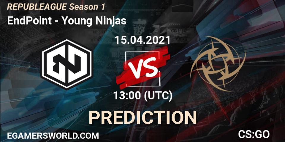 Prognoza EndPoint - Young Ninjas. 15.04.21, CS2 (CS:GO), REPUBLEAGUE Season 1