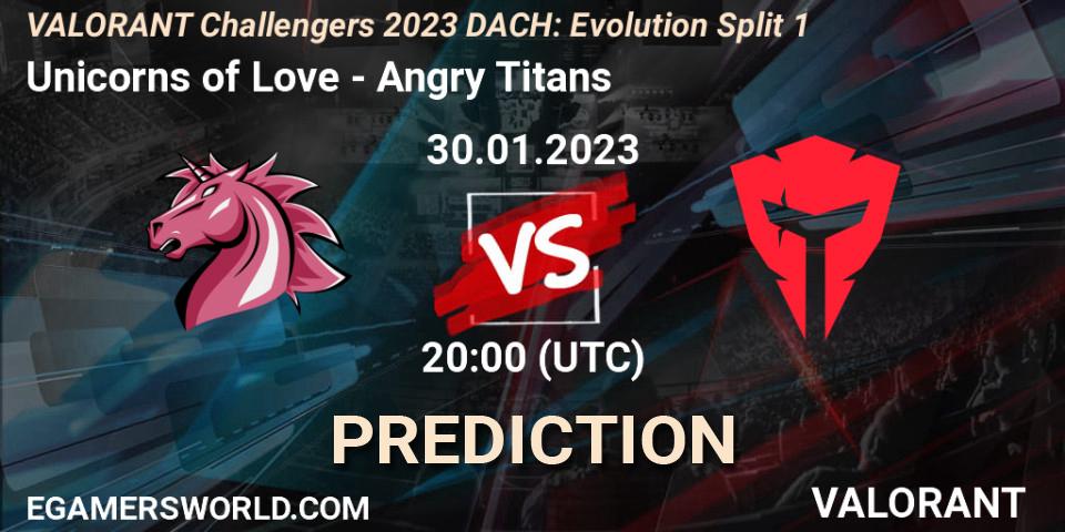Prognoza Unicorns of Love - Angry Titans. 30.01.23, VALORANT, VALORANT Challengers 2023 DACH: Evolution Split 1