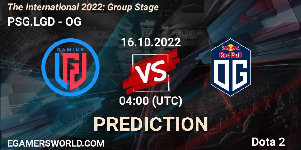 Prognoza PSG.LGD - OG. 16.10.22, Dota 2, The International 2022: Group Stage