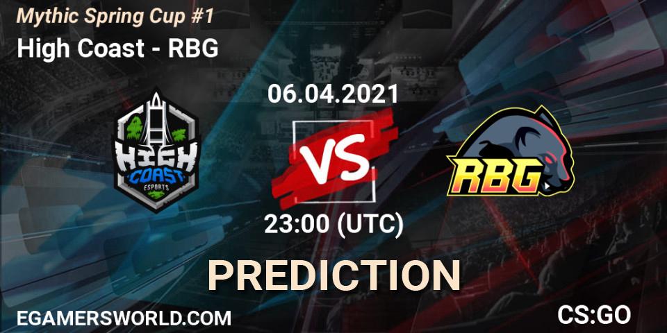 Prognoza High Coast - RBG. 06.04.2021 at 23:00, Counter-Strike (CS2), Mythic Spring Cup #1
