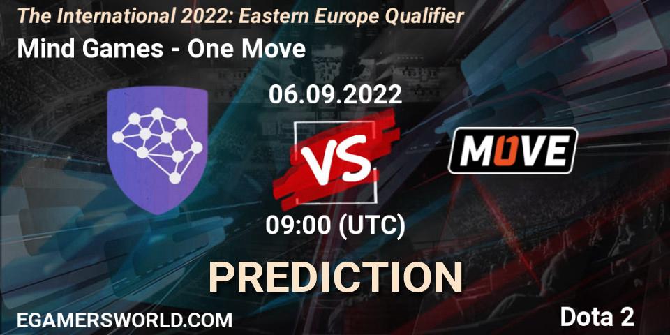 Prognoza Mind Games - One Move. 06.09.22, Dota 2, The International 2022: Eastern Europe Qualifier