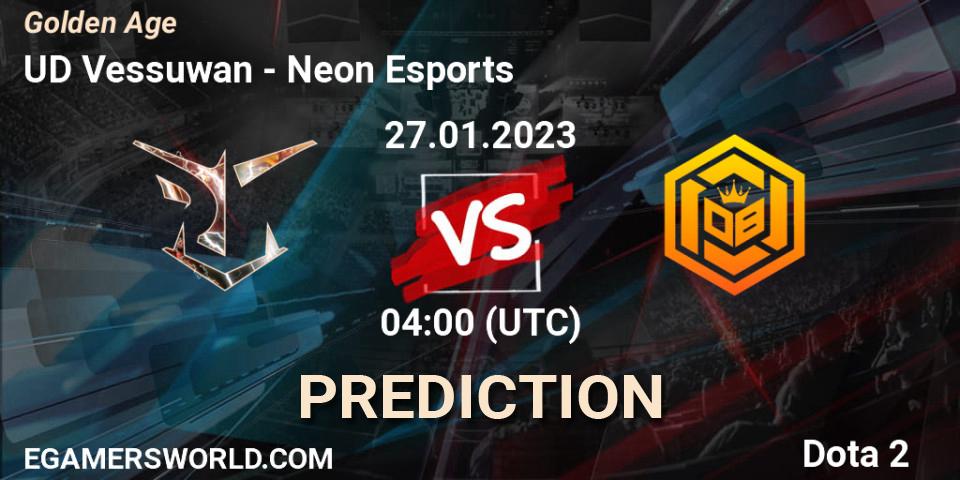 Prognoza UD Vessuwan - Neon Esports. 27.01.23, Dota 2, Golden Age