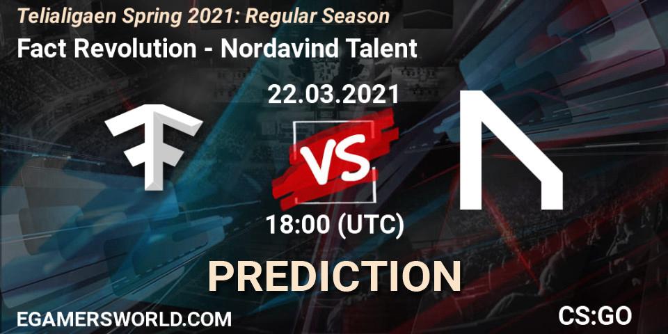 Prognoza Fact Revolution - Nordavind Talent. 22.03.2021 at 18:00, Counter-Strike (CS2), Telialigaen Spring 2021: Regular Season