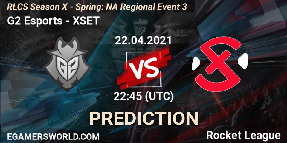 Prognoza G2 Esports - XSET. 22.04.2021 at 22:45, Rocket League, RLCS Season X - Spring: NA Regional Event 3