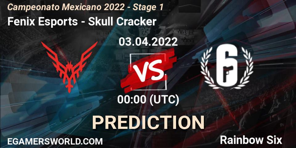 Prognoza Fenix Esports - Skull Cracker. 03.04.2022 at 00:00, Rainbow Six, Campeonato Mexicano 2022 - Stage 1