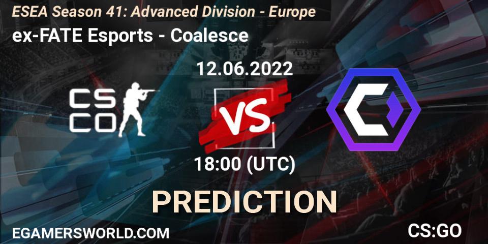 Prognoza ex-FATE Esports - Coalesce. 12.06.2022 at 18:00, Counter-Strike (CS2), ESEA Season 41: Advanced Division - Europe