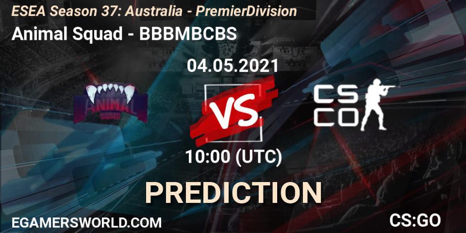 Prognoza Animal Squad - BBBMBCBS. 04.05.2021 at 10:00, Counter-Strike (CS2), ESEA Season 37: Australia - Premier Division