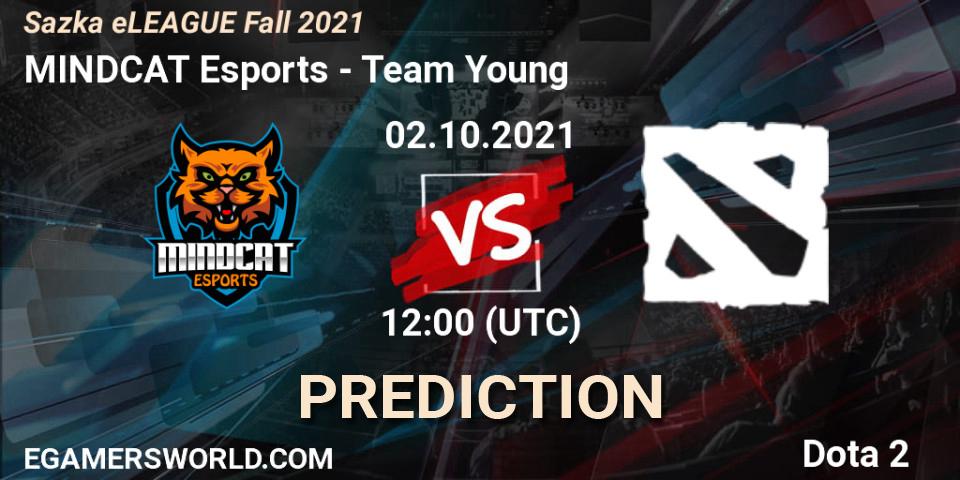 Prognoza MINDCAT Esports - Team Young. 02.10.2021 at 15:04, Dota 2, Sazka eLEAGUE Fall 2021