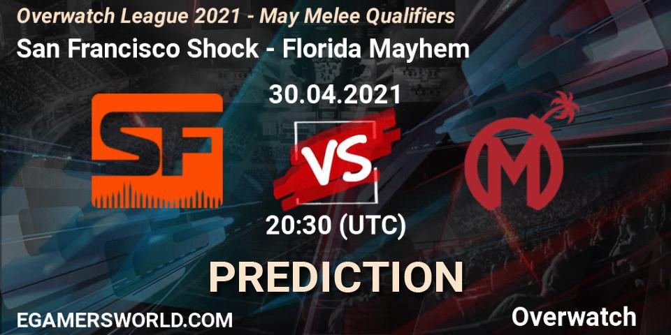 Prognoza San Francisco Shock - Florida Mayhem. 30.04.2021 at 21:00, Overwatch, Overwatch League 2021 - May Melee Qualifiers