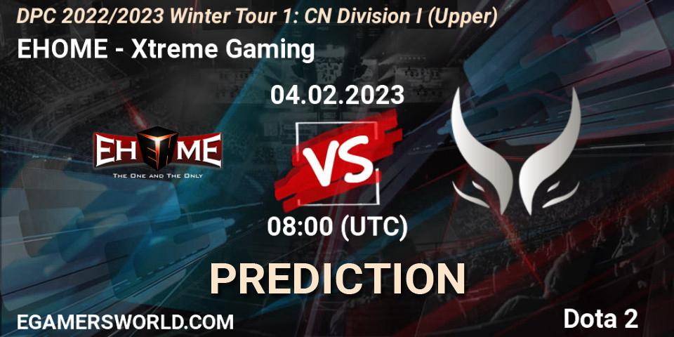 Prognoza EHOME - Xtreme Gaming. 04.02.2023 at 10:56, Dota 2, DPC 2022/2023 Winter Tour 1: CN Division I (Upper)