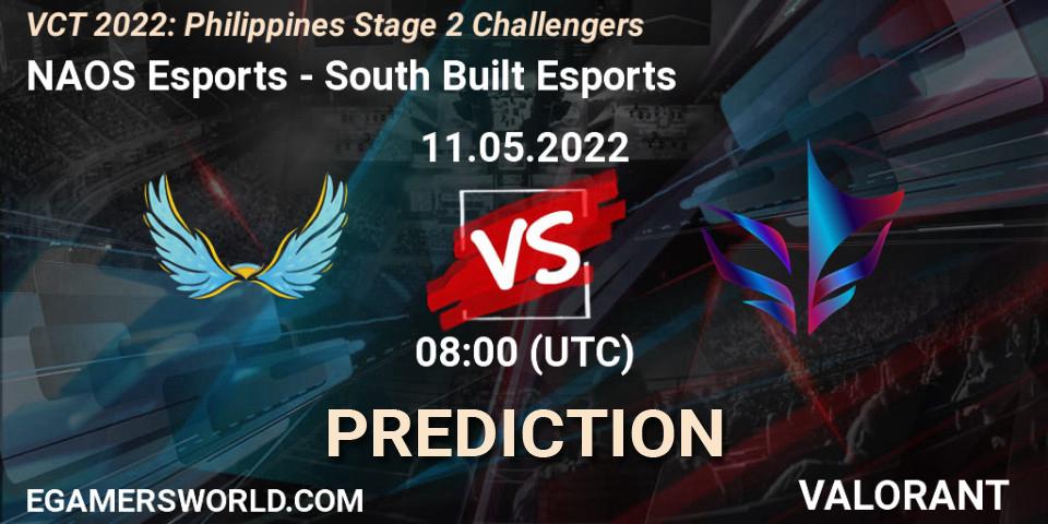 Prognoza NAOS Esports - South Built Esports. 11.05.2022 at 07:15, VALORANT, VCT 2022: Philippines Stage 2 Challengers