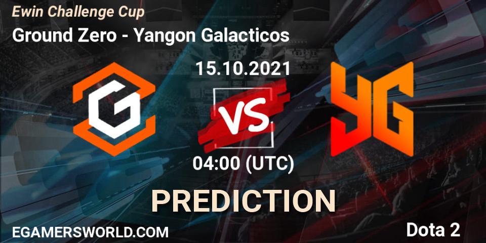 Prognoza Ground Zero - Yangon Galacticos. 16.10.2021 at 04:16, Dota 2, Ewin Challenge Cup