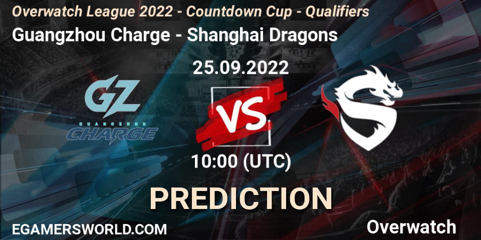 Prognoza Guangzhou Charge - Shanghai Dragons. 25.09.22, Overwatch, Overwatch League 2022 - Countdown Cup - Qualifiers