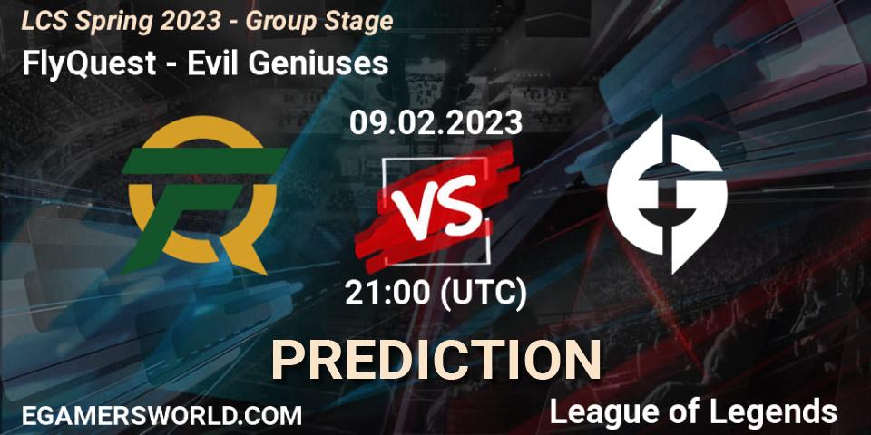 Prognoza FlyQuest - Evil Geniuses. 09.02.23, LoL, LCS Spring 2023 - Group Stage