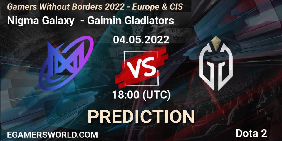 Prognoza Nigma Galaxy - Gaimin Gladiators. 04.05.22, Dota 2, Gamers Without Borders 2022 - Europe & CIS