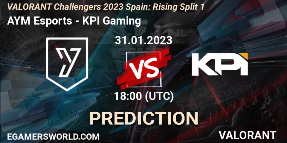 Prognoza AYM Esports - KPI Gaming. 31.01.23, VALORANT, VALORANT Challengers 2023 Spain: Rising Split 1