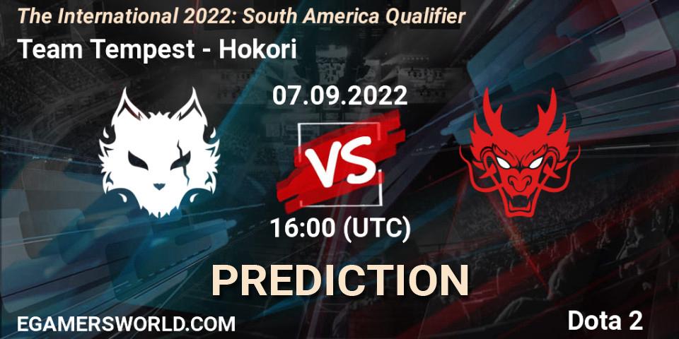 Prognoza Team Tempest - Hokori. 07.09.2022 at 16:04, Dota 2, The International 2022: South America Qualifier