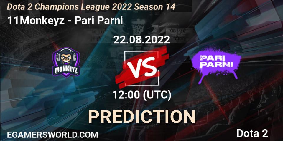 Prognoza 11Monkeyz - Pari Parni. 22.08.2022 at 12:01, Dota 2, Dota 2 Champions League 2022 Season 14