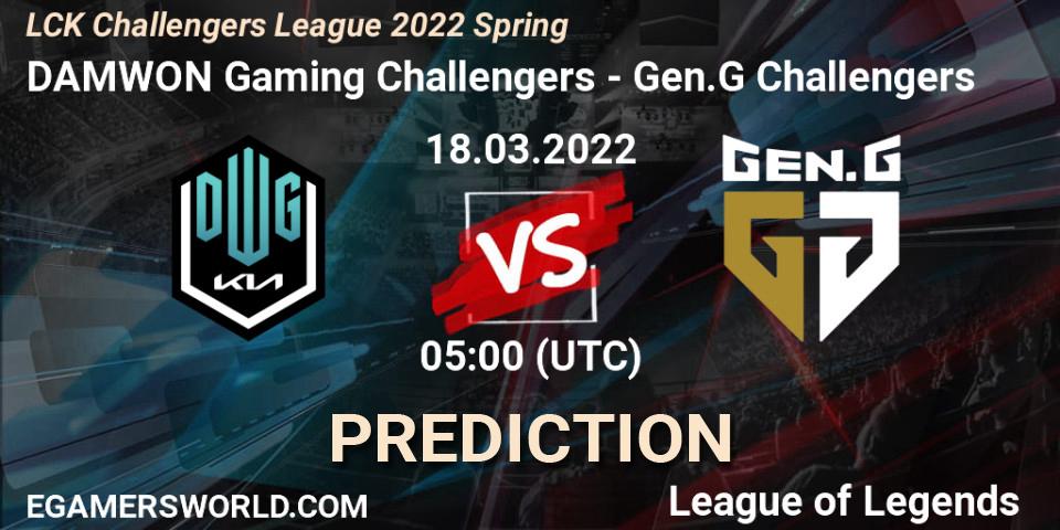 Prognoza DAMWON Gaming Challengers - Gen.G Challengers. 18.03.2022 at 05:00, LoL, LCK Challengers League 2022 Spring