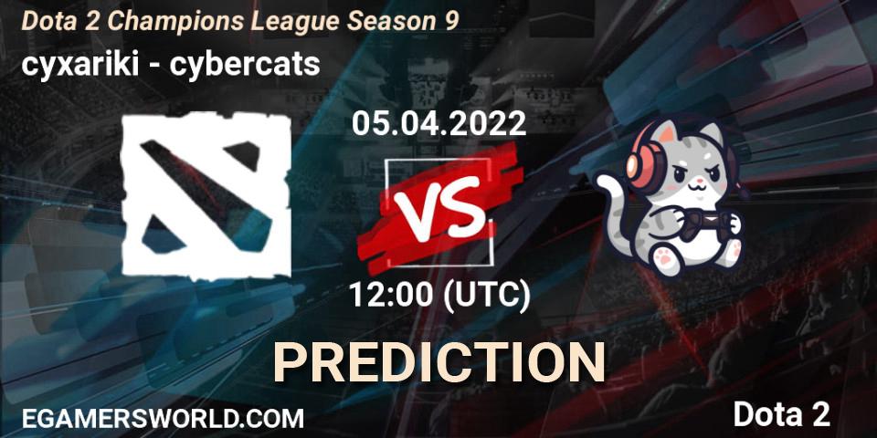 Prognoza cyxariki - cybercats. 05.04.2022 at 12:02, Dota 2, Dota 2 Champions League Season 9