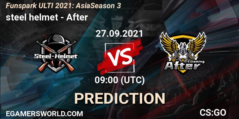 Prognoza steel helmet - After. 27.09.2021 at 09:00, Counter-Strike (CS2), Funspark ULTI 2021: Asia Season 3