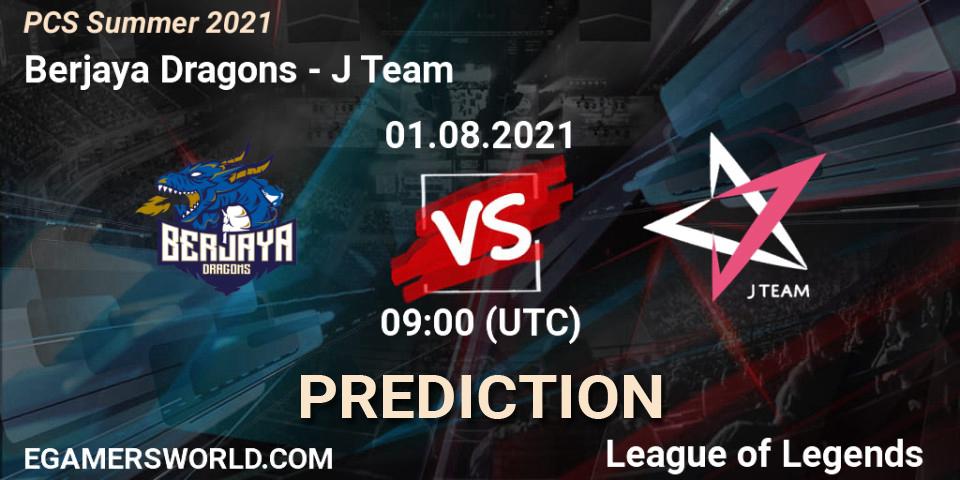 Prognoza Berjaya Dragons - J Team. 01.08.2021 at 09:00, LoL, PCS Summer 2021