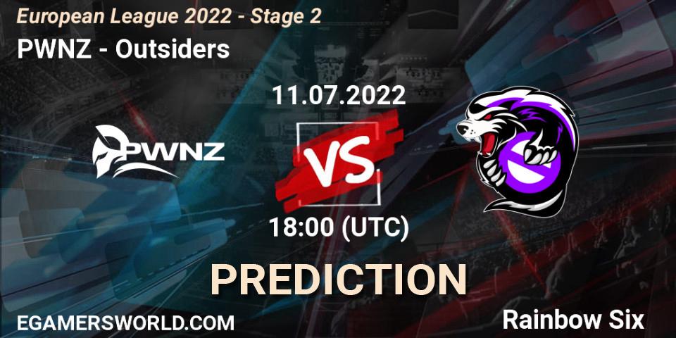 Prognoza PWNZ - Outsiders. 11.07.22, Rainbow Six, European League 2022 - Stage 2