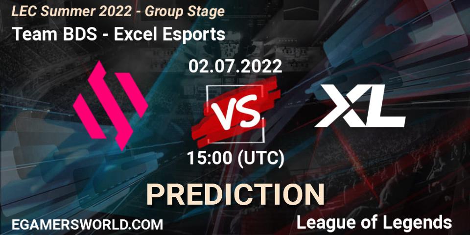 Prognoza Team BDS - Excel Esports. 02.07.2022 at 15:00, LoL, LEC Summer 2022 - Group Stage
