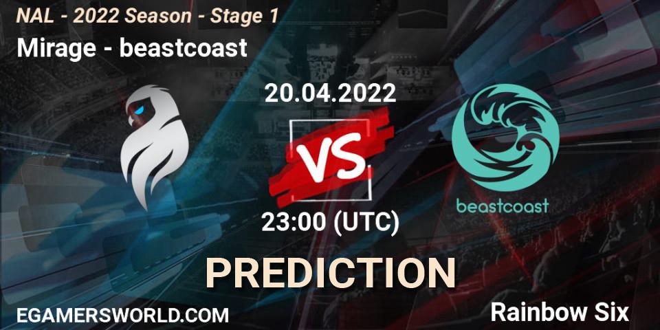 Prognoza Mirage - beastcoast. 20.04.2022 at 23:00, Rainbow Six, NAL - Season 2022 - Stage 1