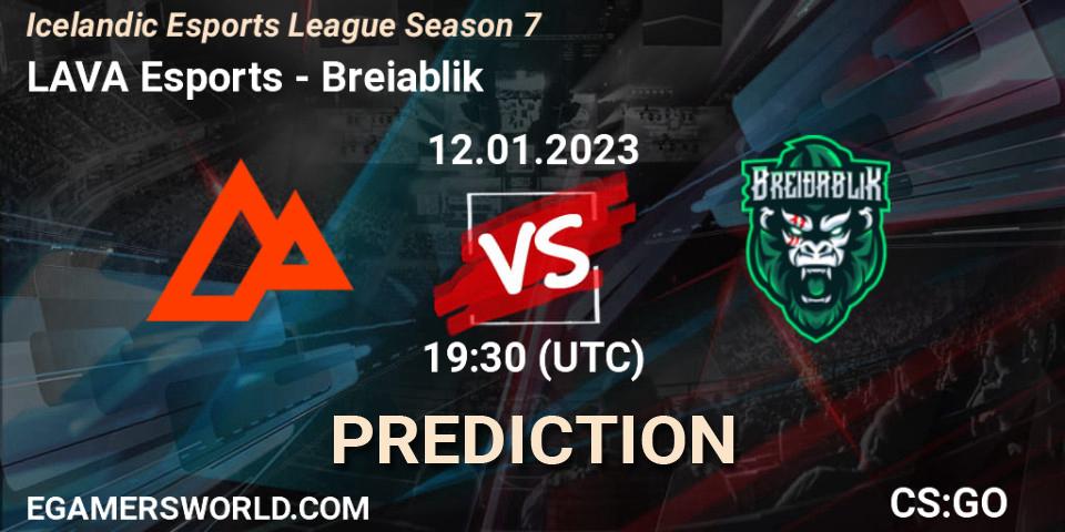 Prognoza LAVA Esports - Breiðablik. 10.01.23, CS2 (CS:GO), Icelandic Esports League Season 7