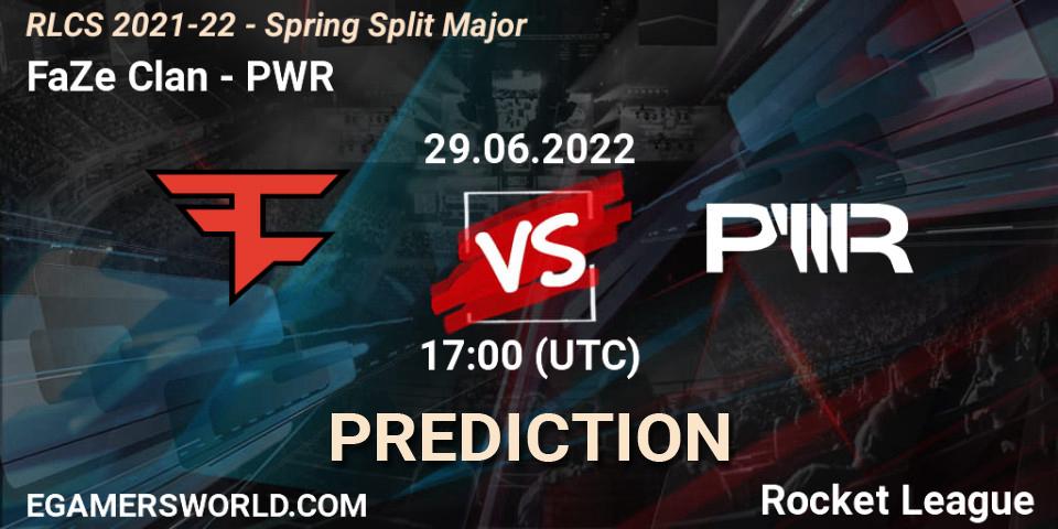 Prognoza FaZe Clan - PWR. 29.06.22, Rocket League, RLCS 2021-22 - Spring Split Major