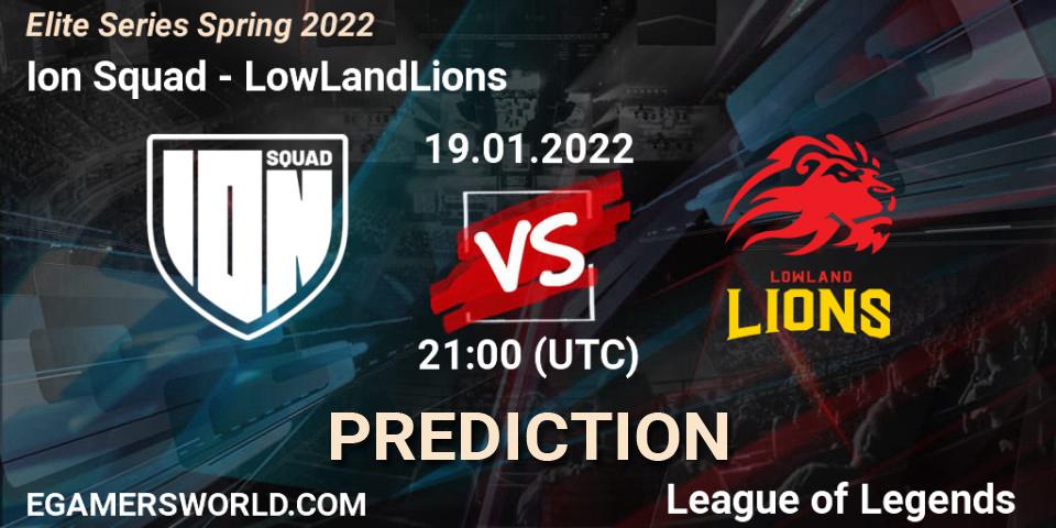 Prognoza Ion Squad - LowLandLions. 19.01.2022 at 21:00, LoL, Elite Series Spring 2022