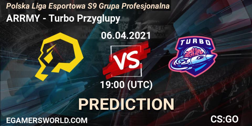 Prognoza ARRMY - Turbo Przyglupy. 06.04.2021 at 19:00, Counter-Strike (CS2), Polska Liga Esportowa S9 Grupa Profesjonalna