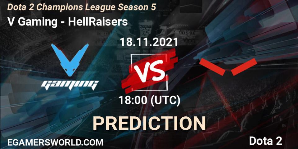 Prognoza V Gaming - HellRaisers. 18.11.2021 at 18:07, Dota 2, Dota 2 Champions League 2021 Season 5