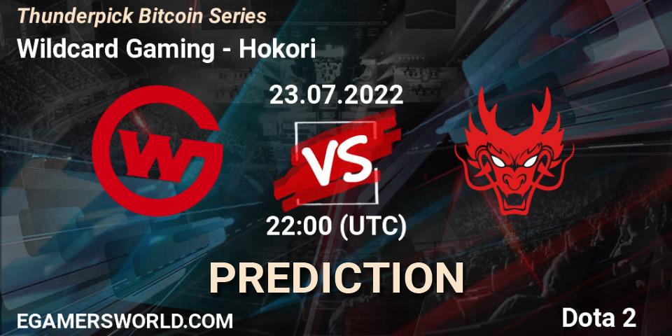 Prognoza Wildcard Gaming - Hokori. 23.07.2022 at 22:00, Dota 2, Thunderpick Bitcoin Series