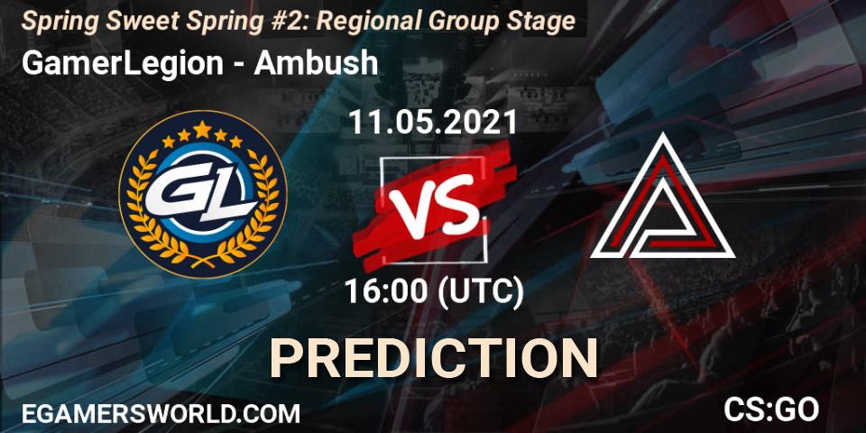 Prognoza GamerLegion - Ambush. 11.05.2021 at 16:00, Counter-Strike (CS2), Spring Sweet Spring #2: Regional Group Stage