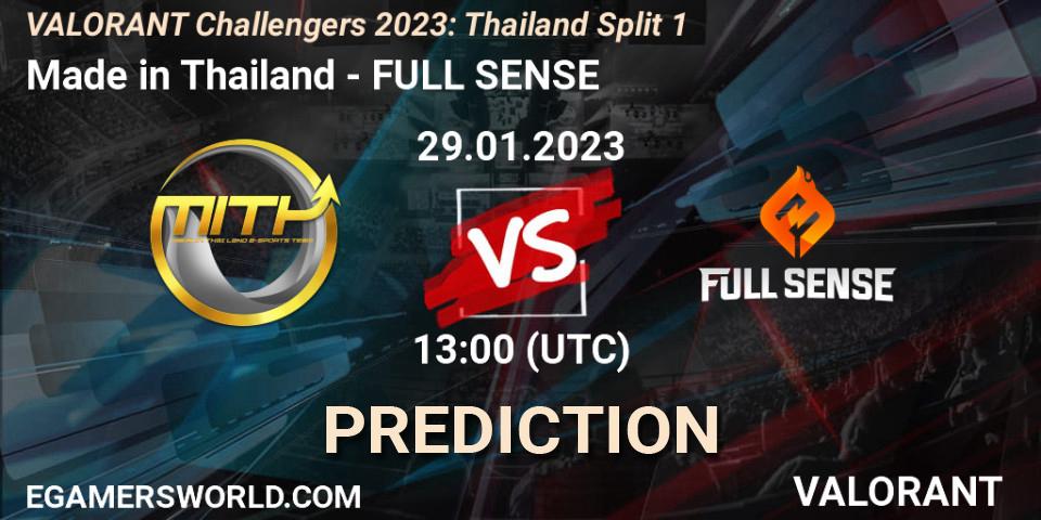 Prognoza Made in Thailand - FULL SENSE. 29.01.23, VALORANT, VALORANT Challengers 2023: Thailand Split 1
