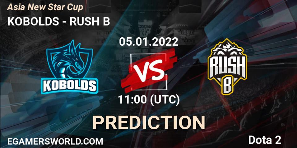 Prognoza KOBOLDS - RUSH B. 05.01.2022 at 11:28, Dota 2, Asia New Star Cup