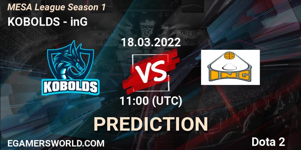 Prognoza KOBOLDS - inG. 18.03.2022 at 11:00, Dota 2, MESA League Season 1