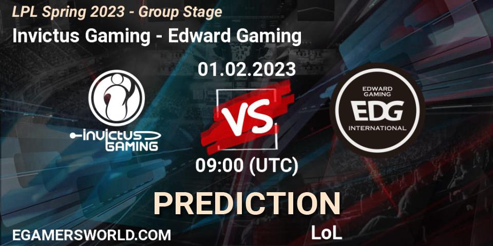 Prognoza Invictus Gaming - Edward Gaming. 01.02.23, LoL, LPL Spring 2023 - Group Stage