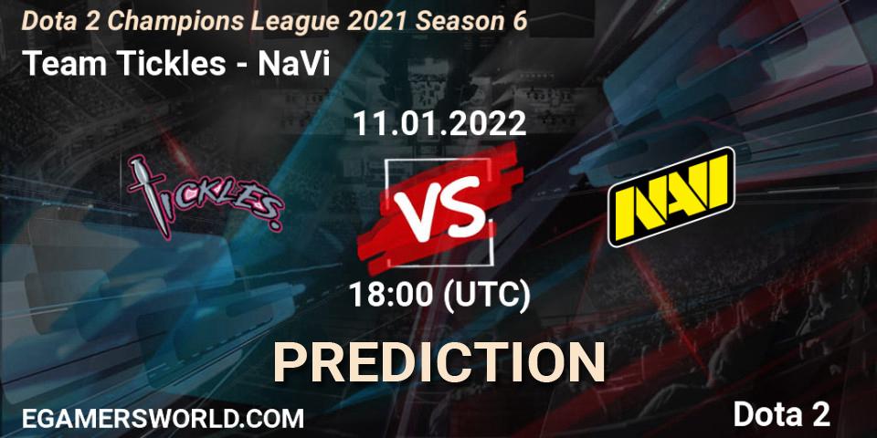 Prognoza Team Tickles - NaVi. 11.01.2022 at 18:27, Dota 2, Dota 2 Champions League 2021 Season 6