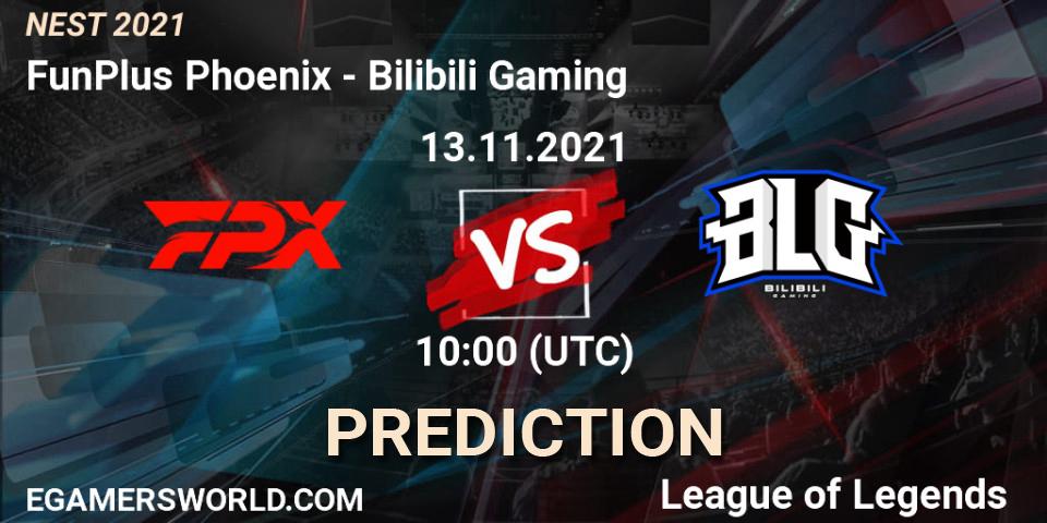Prognoza Bilibili Gaming - FunPlus Phoenix. 14.11.2021 at 11:00, LoL, NEST 2021