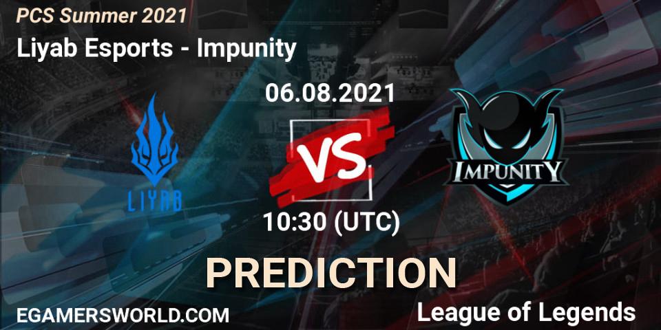 Prognoza Liyab Esports - Impunity. 06.08.2021 at 11:50, LoL, PCS Summer 2021
