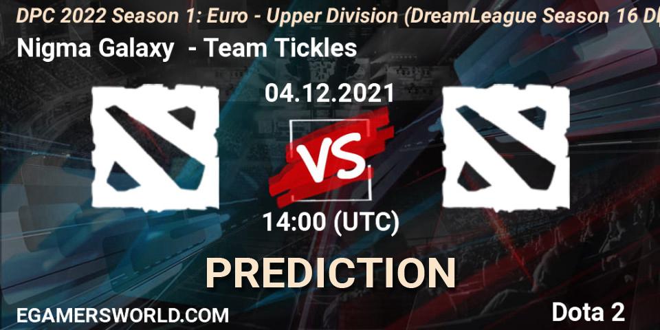 Prognoza Nigma Galaxy - Team Tickles. 04.12.2021 at 13:54, Dota 2, DPC 2022 Season 1: Euro - Upper Division (DreamLeague Season 16 DPC WEU)