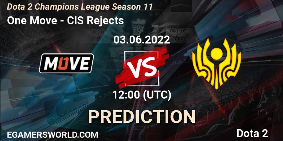 Prognoza One Move - CIS Rejects. 03.06.2022 at 12:00, Dota 2, Dota 2 Champions League Season 11