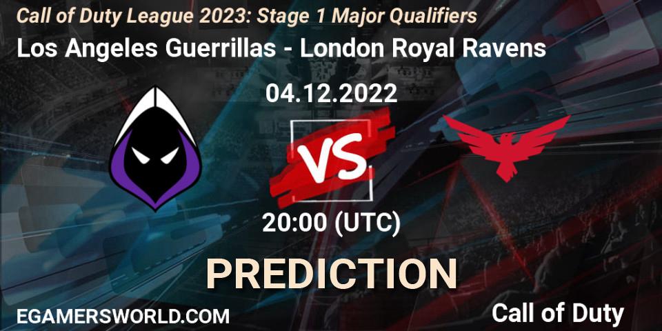 Prognoza Los Angeles Guerrillas - London Royal Ravens. 04.12.2022 at 20:00, Call of Duty, Call of Duty League 2023: Stage 1 Major Qualifiers