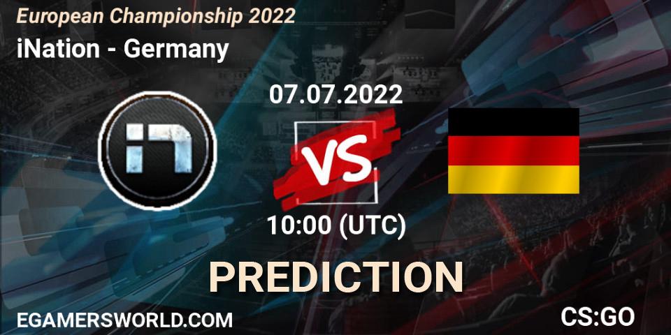 Prognoza iNation - Germany. 07.07.2022 at 11:20, Counter-Strike (CS2), European Championship 2022