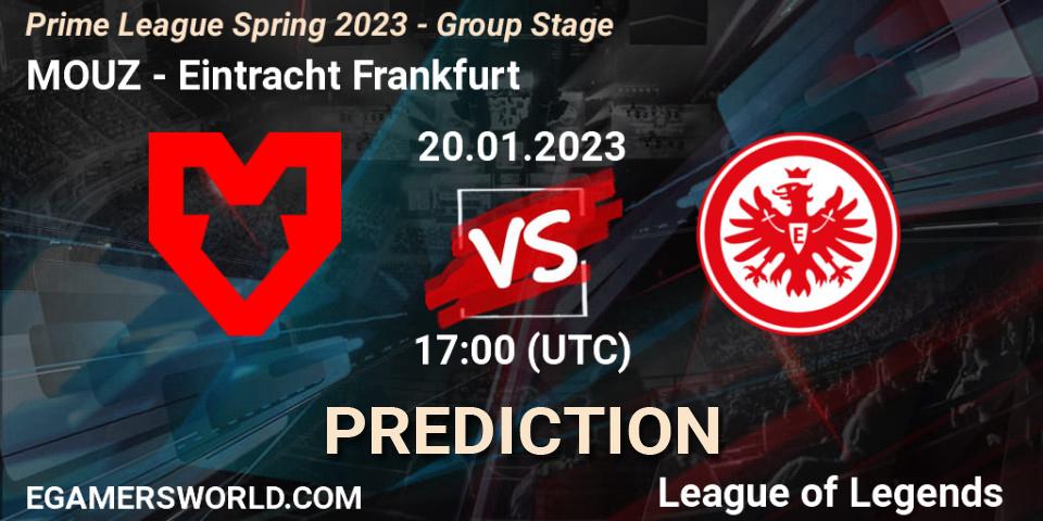 Prognoza MOUZ - Eintracht Frankfurt. 20.01.23, LoL, Prime League Spring 2023 - Group Stage