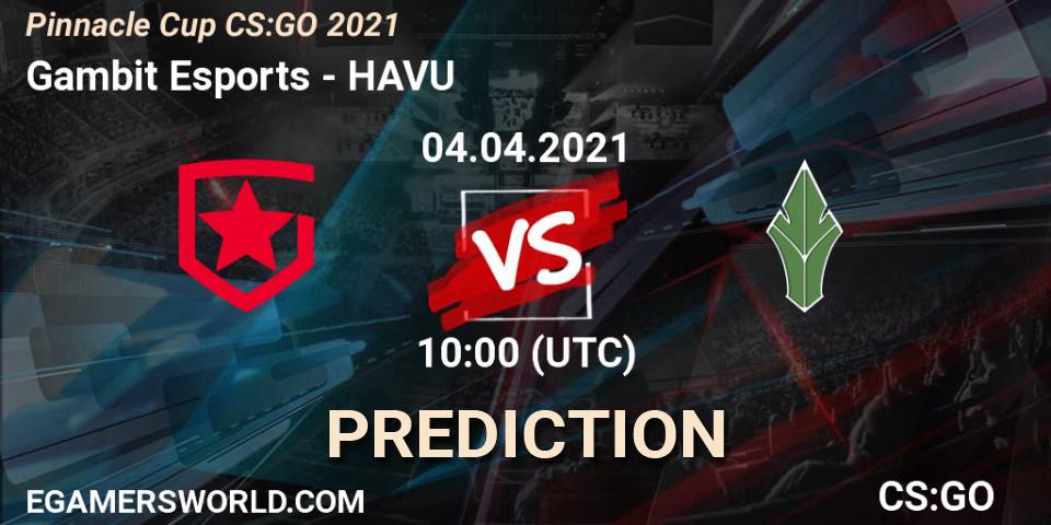 Prognoza Gambit Esports - HAVU. 04.04.2021 at 10:00, Counter-Strike (CS2), Pinnacle Cup #1
