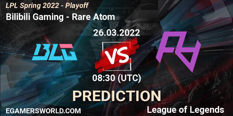 Prognoza Bilibili Gaming - Rare Atom. 26.03.2022 at 08:45, LoL, LPL Spring 2022 - Playoff